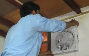 Lắp đặt quạt thông gió quạt hút