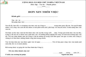 Đơn xin nghỉ việc được người lao động sử dụng nhiều hiện nay