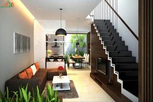 Trang trí phòng khách tuy đơn giản mà hiện đại