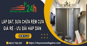 Báo giá lắp đặt, sửa chữa rèm cửa tại Cam Ranh【Ưu đãi 10%】
