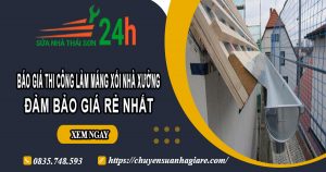 Báo giá thi công làm máng xối nhà xưởng tại Bình Dương giá rẻ