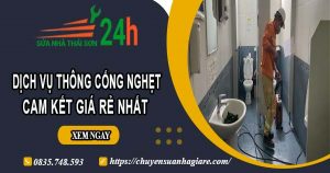 Báo giá thông cống nghẹt tại Hà Nội | Ưu đãi giảm 30% chi phí