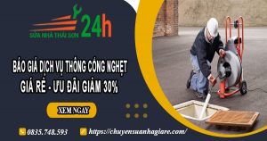 Báo giá thông cống nghẹt tại Phú Nhuận【Ưu đãi 30% chi phí】