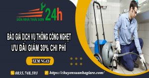Báo giá thông cống nghẹt tại quận 11 | Ưu đãi giảm 30% chi phí