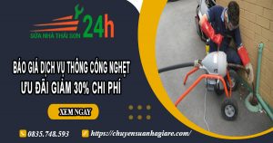 Báo giá thông cống nghẹt tại quận 4 | Ưu đãi giảm 30% chi phí