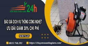 Báo giá thông cống nghẹt tại quận 8 | Ưu đãi giảm 30% chi phí