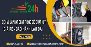 Dịch vụ lắp quạt thông gió quạt hút tại Nha Trang【BH 2 năm】