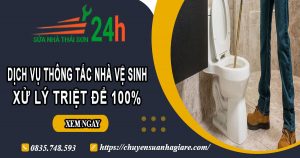 Dịch vụ thông tắc nhà vệ sinh tại Hai Bà Trưng【Xử lý triệt để】
