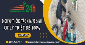 Dịch vụ thông tắc nhà vệ sinh tại Tân Bình【Xử lý triệt để 100%】