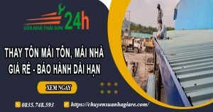 Giá thay tôn mái tôn, mái nhà tại Tp Biên Hoà – Bảo hành 5 năm