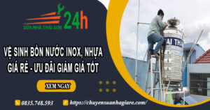 Vệ sinh bồn nước Inox, Nhựa tại Bình Chánh – 【Ưu đãi 10%】