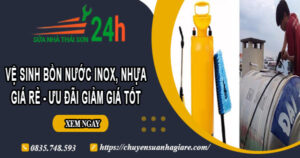 Vệ sinh bồn nước Inox, Nhựa tại Bình Dương -【Ưu đãi 10%】