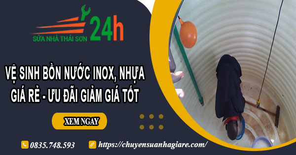 Vệ sinh bồn nước Inox, Nhựa tại Bình Tân - 【Ưu đãi 10%】