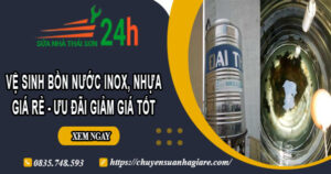 Vệ sinh bồn nước Inox, Nhựa tại Tân Bình – 【Ưu đãi 10%】